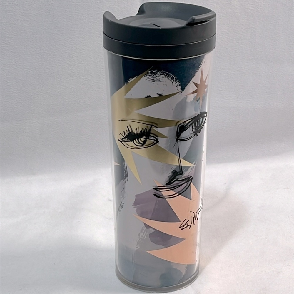 STARBUCKS RARE Tumbler Insulated Coffee Plastic Siren 16 oz Collector